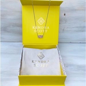 Kendra Scott Elisa Necklace Rose Gold Drusy